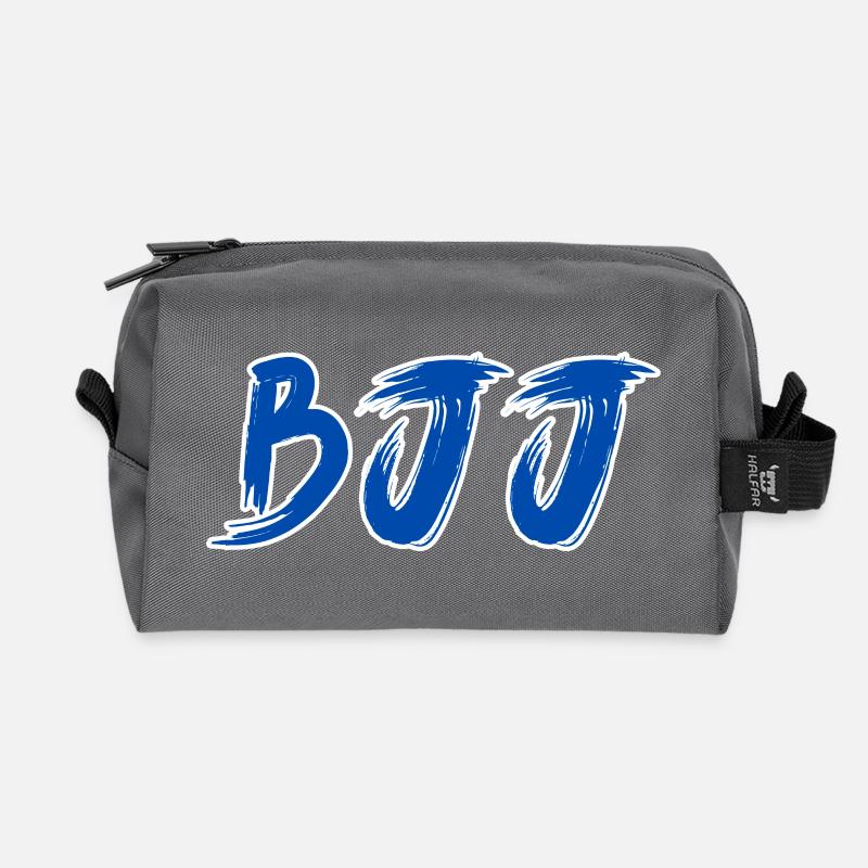 BJJ Blauer Gürtel – Jiu Jitsu Rang Design - Recycelte Kulturtasche - Anthrazit