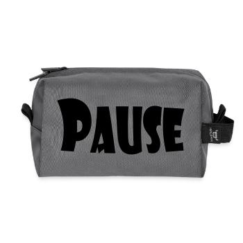 PAUSE - Recycelte Kulturtasche - Anthrazit - Vorne