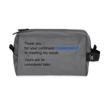 Baby Performance Review - Commitment - Recycelte Kulturtasche - Anthrazit - Vorne
