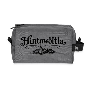 Hintawötla - Trousse de toilette en tissu recyclé - anthracite - Devant