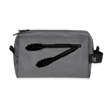 Silhouette des pinces barbecue - Trousse de toilette en tissu recyclé - anthracite - Devant