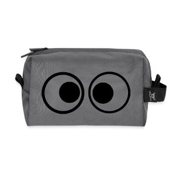 Eyes 1 - Recycled Toiletry Zip Bag - anthracite - Front