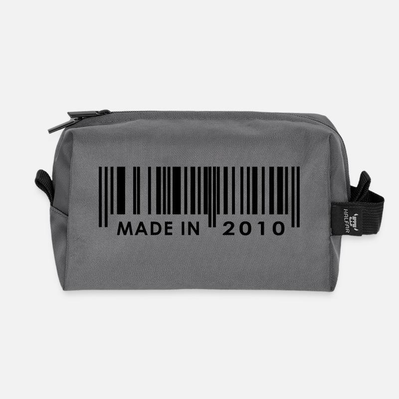 Geburtstag 2010 - Recycelte Kulturtasche - Anthrazit