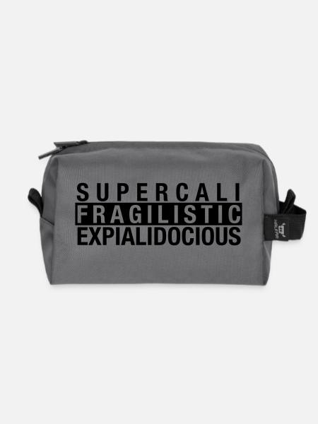 Supercalifragilisticexpialidocious - Recycelte Kulturtasche - Anthrazit