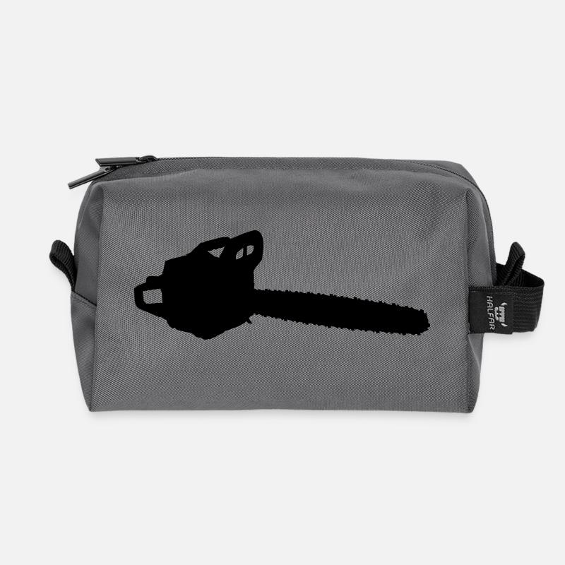 Kettensäge - Recycelte Kulturtasche - Anthrazit