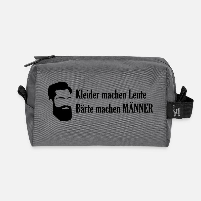 Kleider machen Leute Bärte machen Männer - Recycelte Kulturtasche - Anthrazit