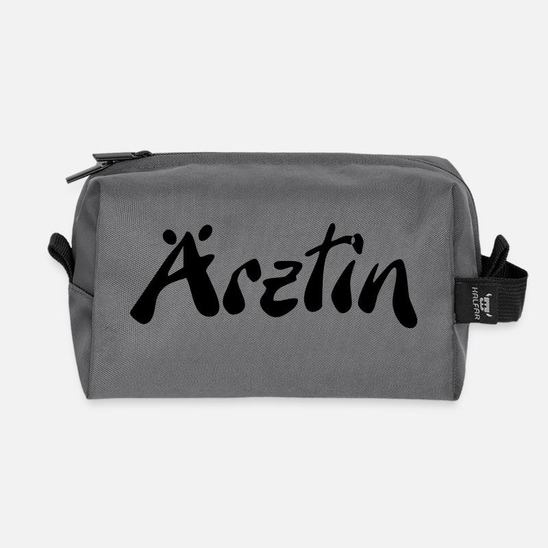 Ärztin - Recycelte Kulturtasche - Anthrazit