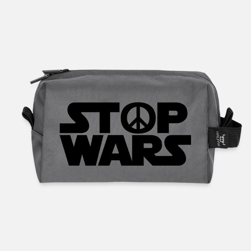 Stop Wars - Recycelte Kulturtasche - Anthrazit