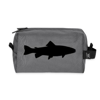 fish525 - Recycled Toiletry Zip Bag - anthracite - Front
