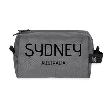 sydney - Recycled Toiletry Zip Bag - anthracite - Front