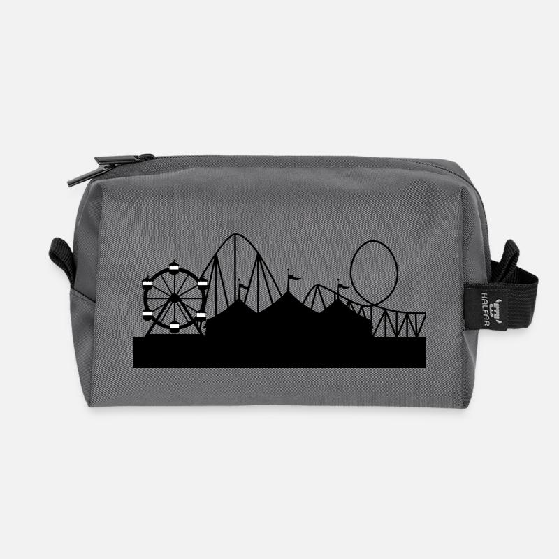 funfair - Recycled Toiletry Zip Bag - anthracite