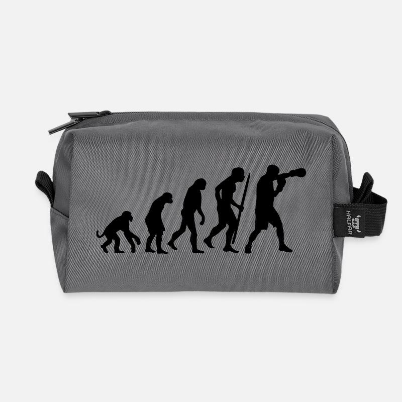 Evolution of boxing - Recycelte Kulturtasche - Anthrazit