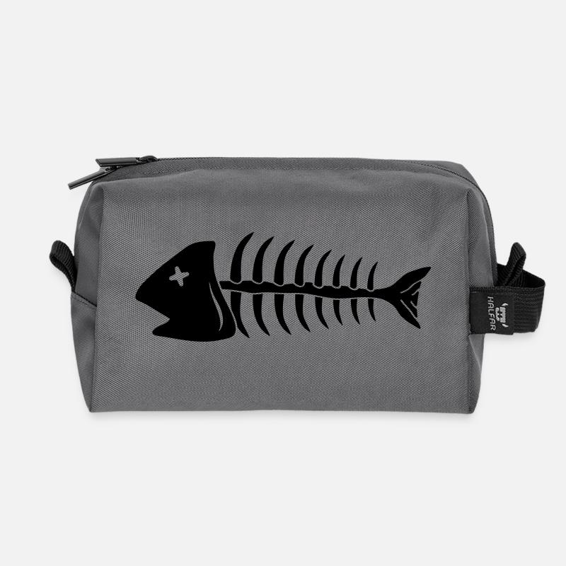 fish - Recycelte Kulturtasche - Anthrazit