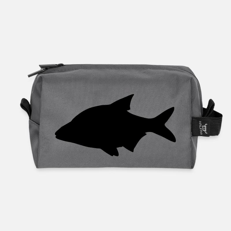 Fisch-Silhouette Brassen - Recycelte Kulturtasche - Anthrazit