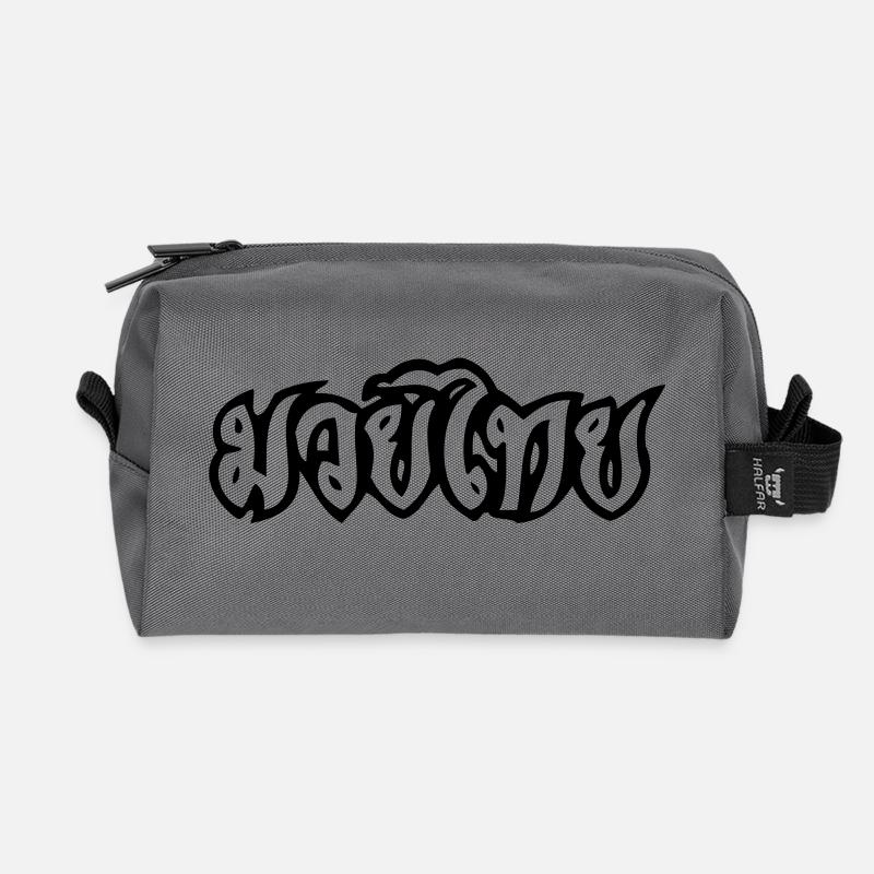 Muay Thai - Recycelte Kulturtasche - Anthrazit