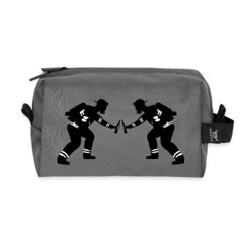 Fire department in action - Recycled Toiletry Zip Bag - anthracite - Front