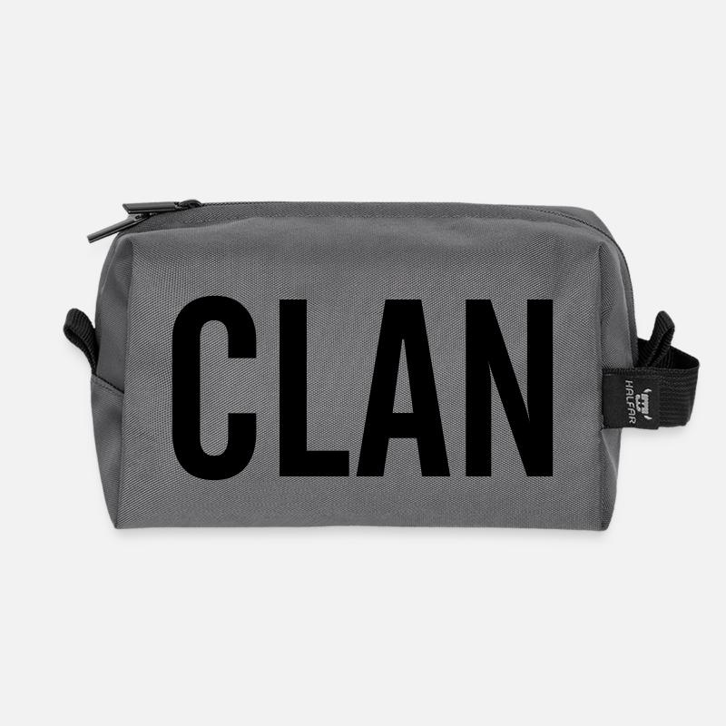 clan - Recycled Toiletry Zip Bag - anthracite