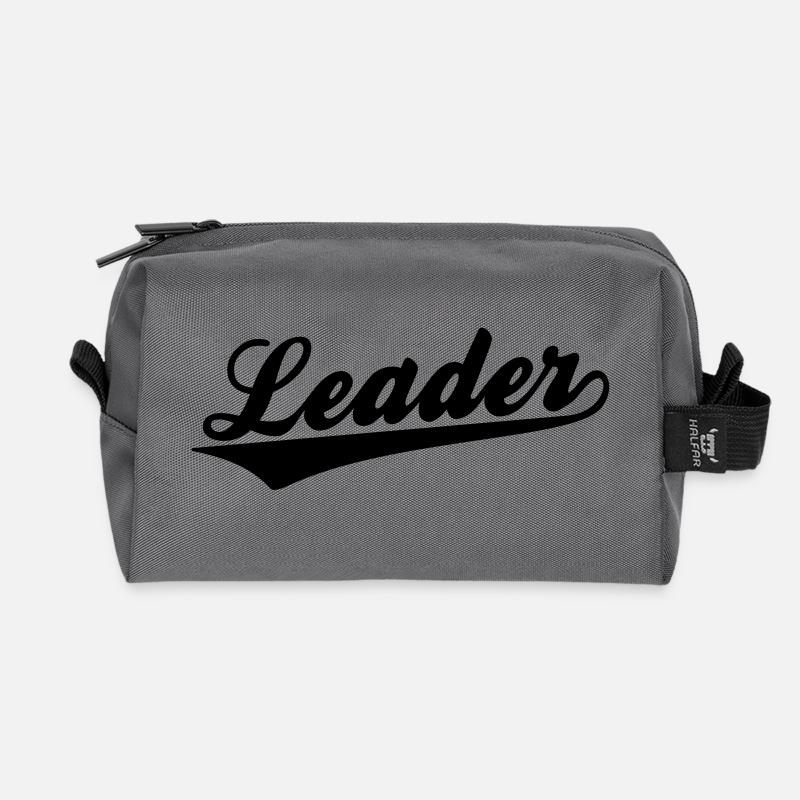 Leader - Recycled Toiletry Zip Bag - anthracite