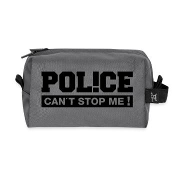 police_cant_stop_me_rk1 - Trousse de toilette en tissu recyclé - anthracite - Devant