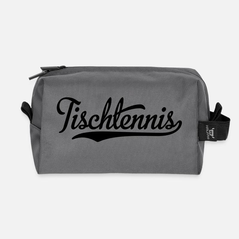 tischtennis - Recycelte Kulturtasche - Anthrazit