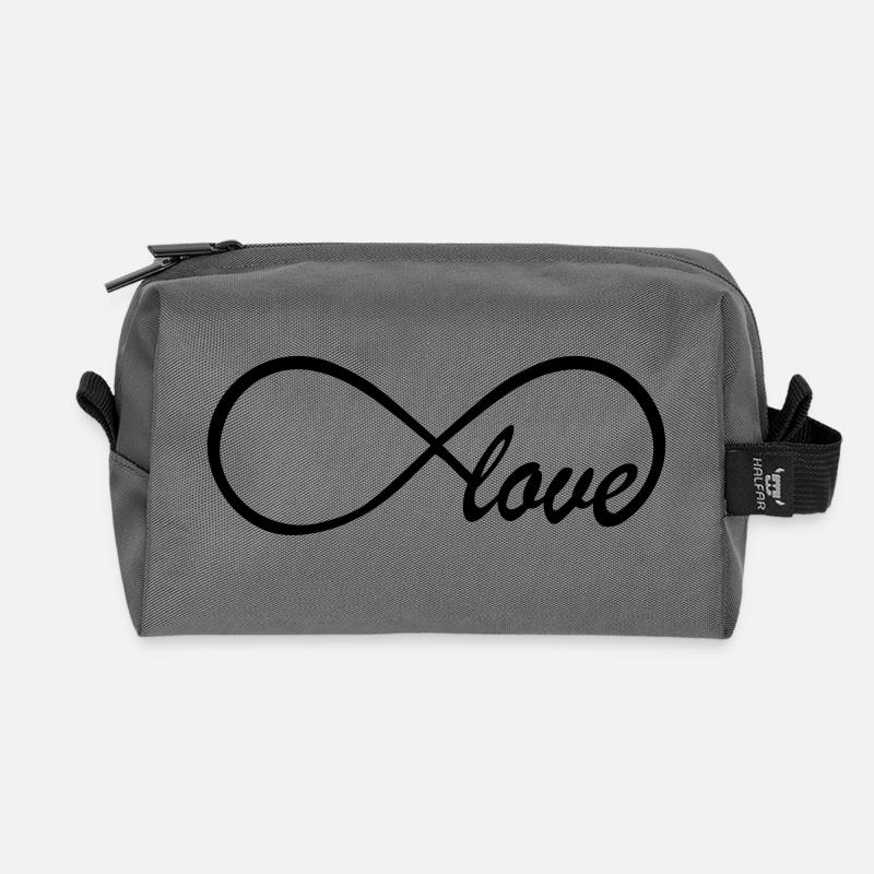 Love Infinity Swag - Recycelte Kulturtasche - Anthrazit