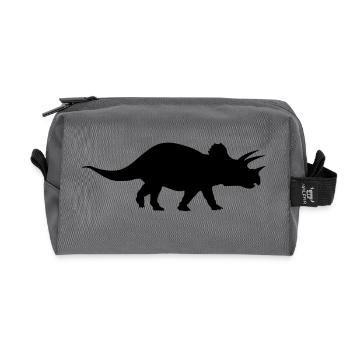 Triceratops - Recycelte Kulturtasche - Anthrazit - Vorne