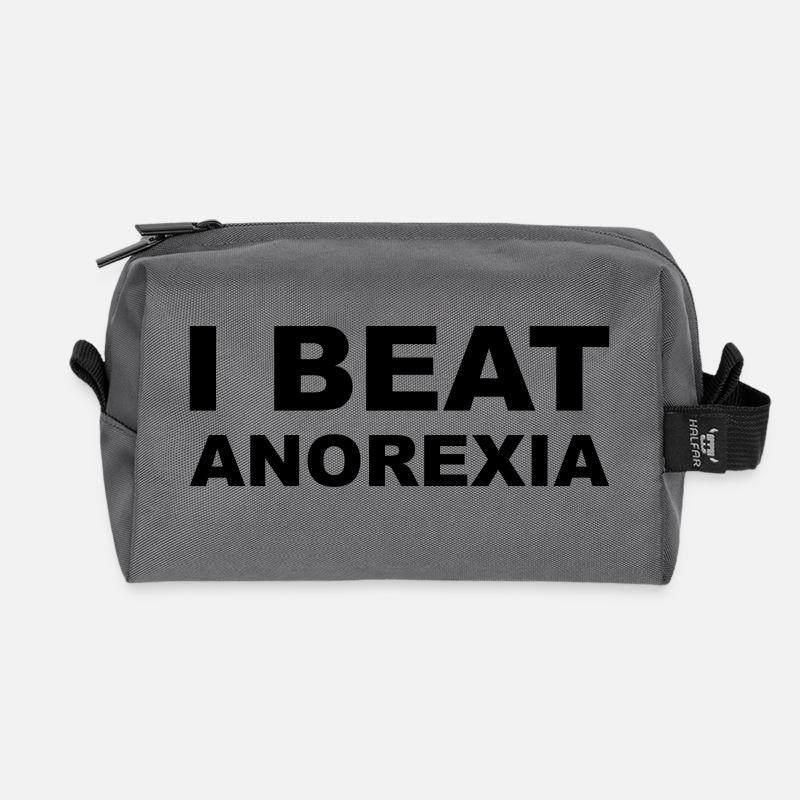 Anorexia - Borsa da toilette in materiali riciclati - antracite