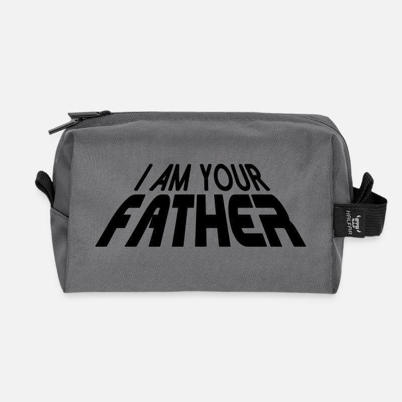 I am your FATHER 3D (1c) - Recycelte Kulturtasche - Anthrazit