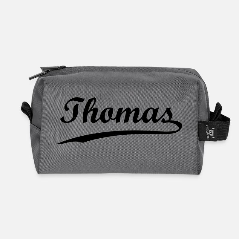 thomas - Recycled Toiletry Zip Bag - anthracite