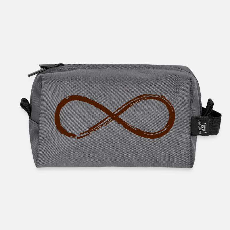 Lemniskate, Symbol Unendlichkeit, Mathematik, Acht - Recycelte Kulturtasche - Anthrazit