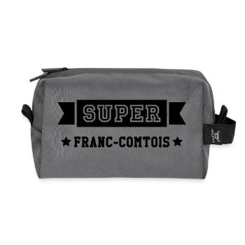 Franche-comté / Franc-Comtois / Franc-Comtoise - Trousse de toilette en tissu recyclé - anthracite - Devant