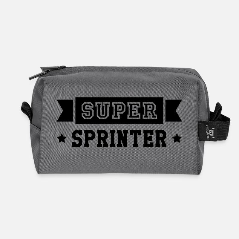 Leichtathletik / Sprint / Sprinter / Sprinterin - Recycelte Kulturtasche - Anthrazit