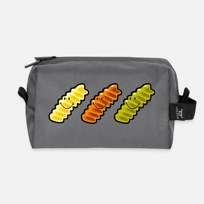 Smiley Fusilli Pasta - Recycelte Kulturtasche - Anthrazit