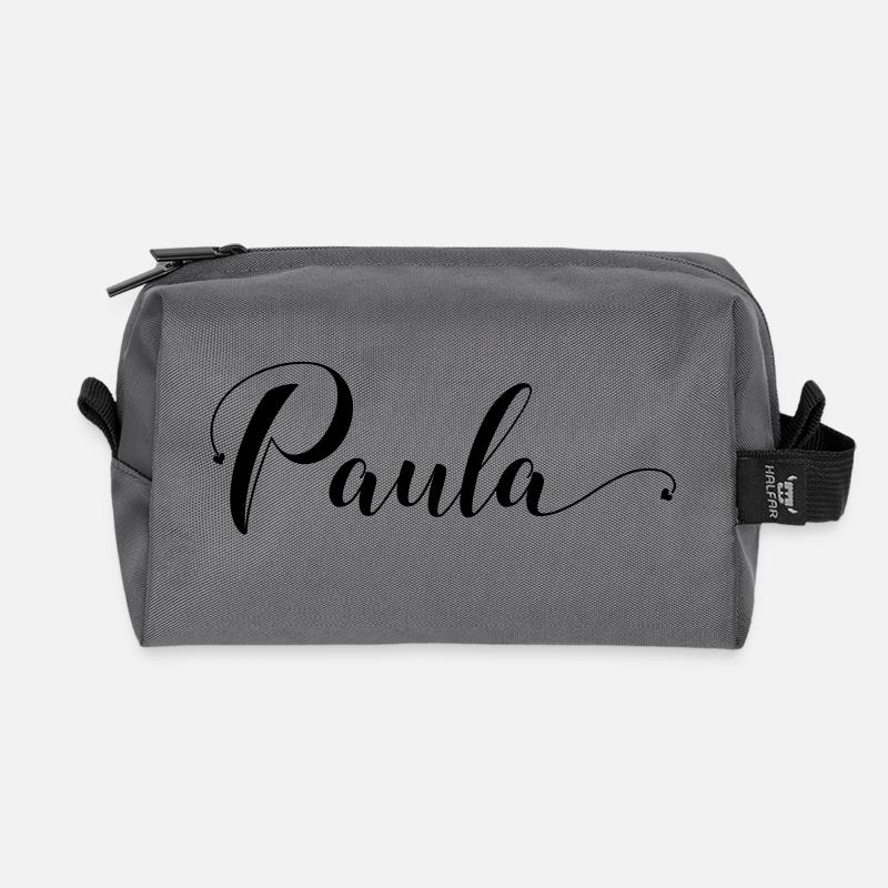 paula - Recycelte Kulturtasche - Anthrazit