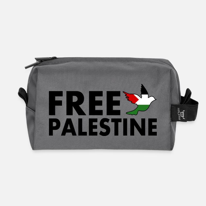 Free palestine - Recycelte Kulturtasche - Anthrazit