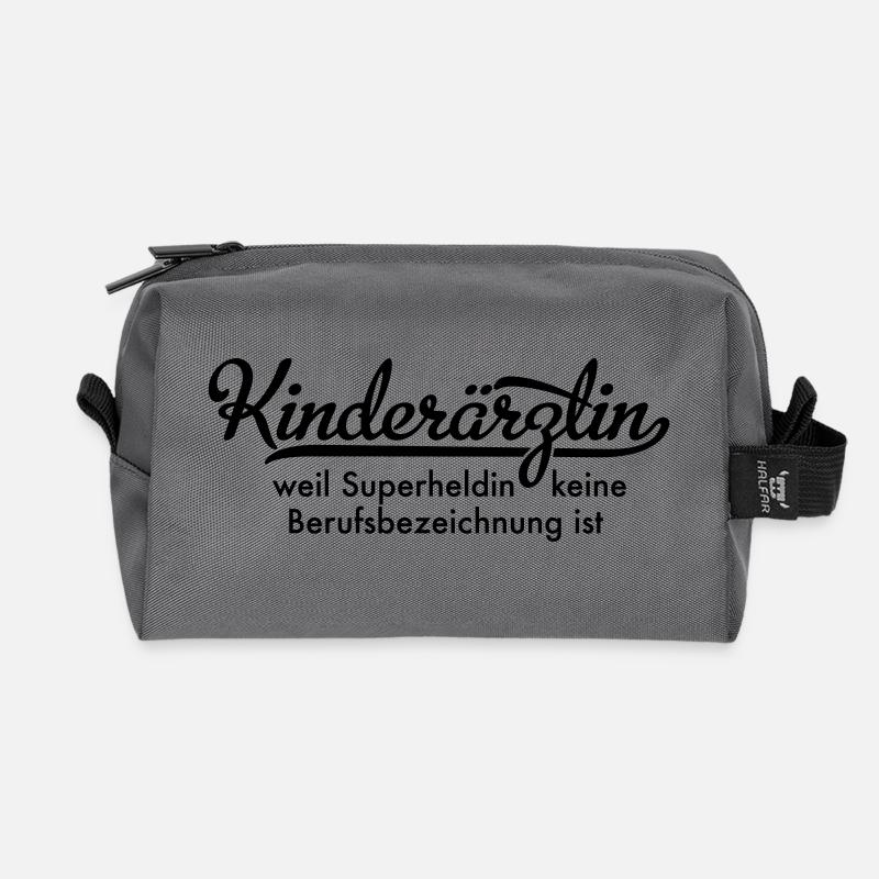 Kinderärztin - Recycelte Kulturtasche - Anthrazit