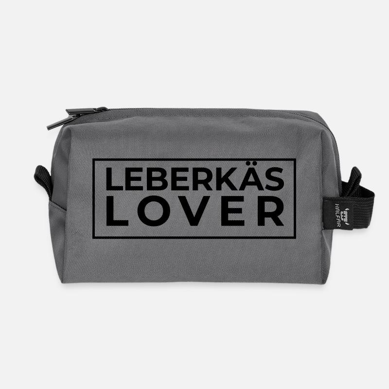Leberkäs Lover - Recycelte Kulturtasche - Anthrazit