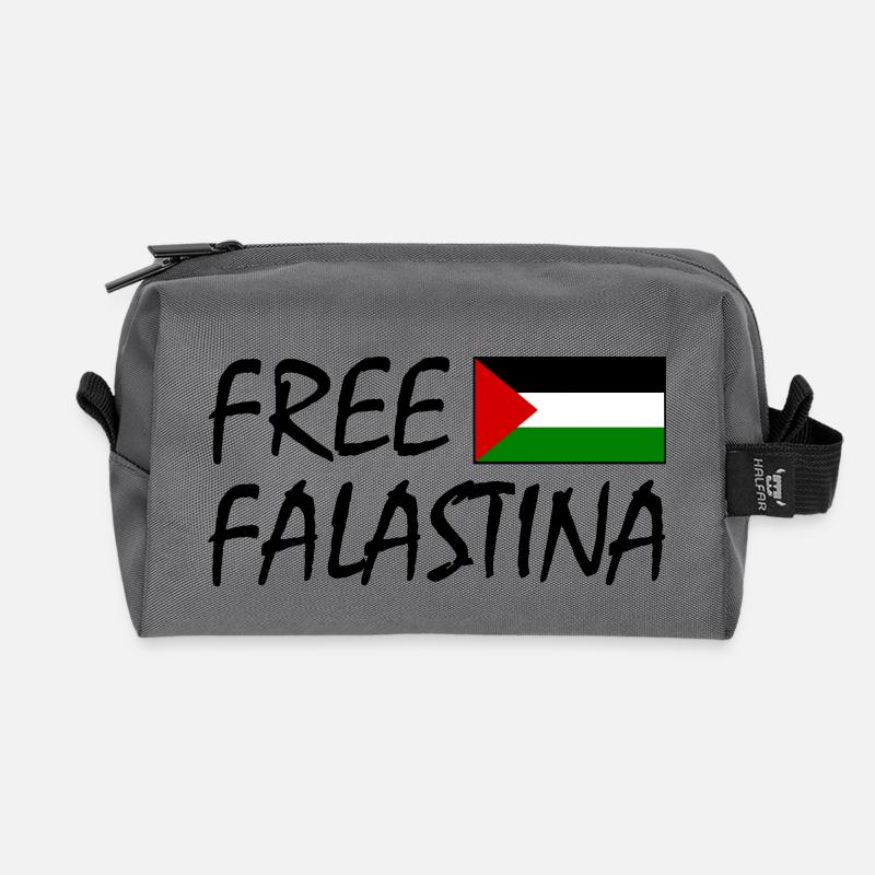 Free palestine - Recycelte Kulturtasche - Anthrazit