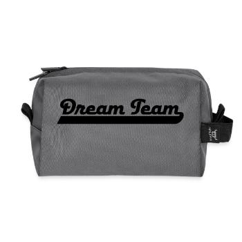 Dream Team - Recycelte Kulturtasche - Anthrazit - Vorne