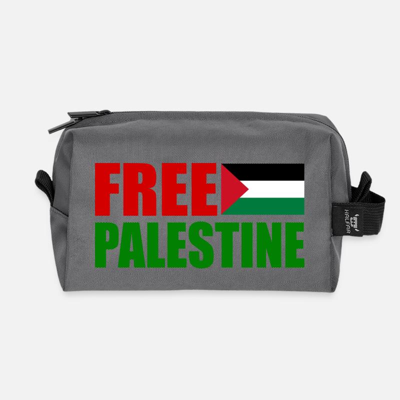 Free palestine - Recycelte Kulturtasche - Anthrazit