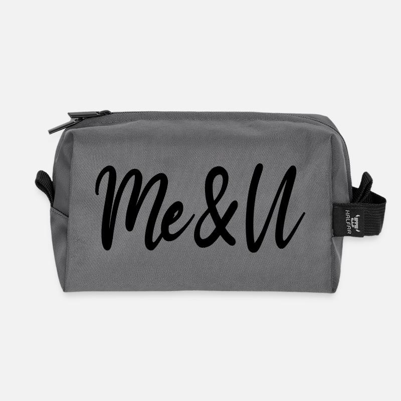 Ich und Du - Recycelte Kulturtasche - Anthrazit