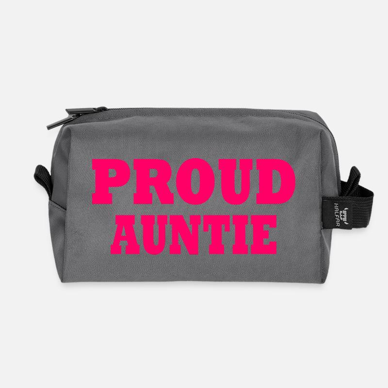 Proud auntie - Recycelte Kulturtasche - Anthrazit