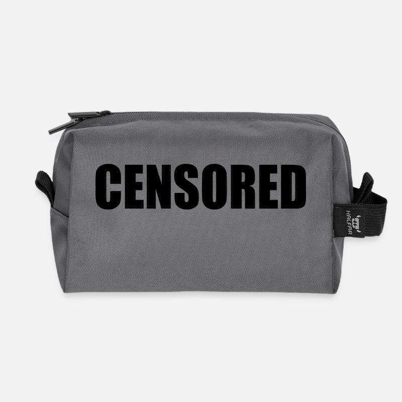 censored - Recycelte Kulturtasche - Anthrazit