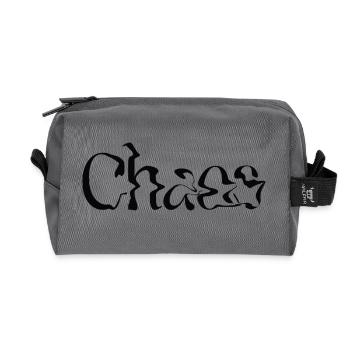 Chaos - Recycled Toiletry Zip Bag - anthracite - Front