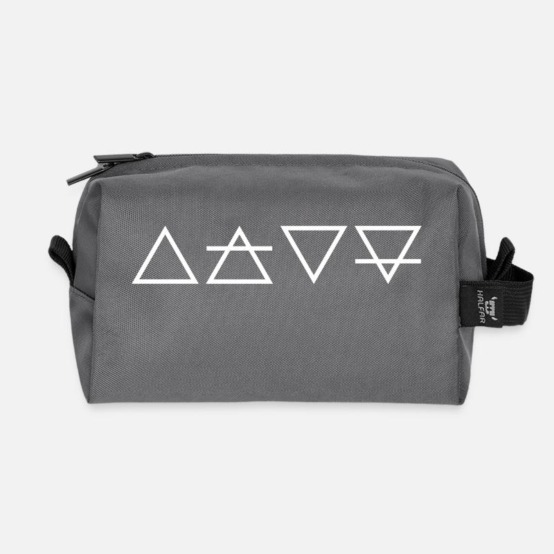 Wicca Elemente Feuer Luft Wasser Erde - Recycelte Kulturtasche - Anthrazit