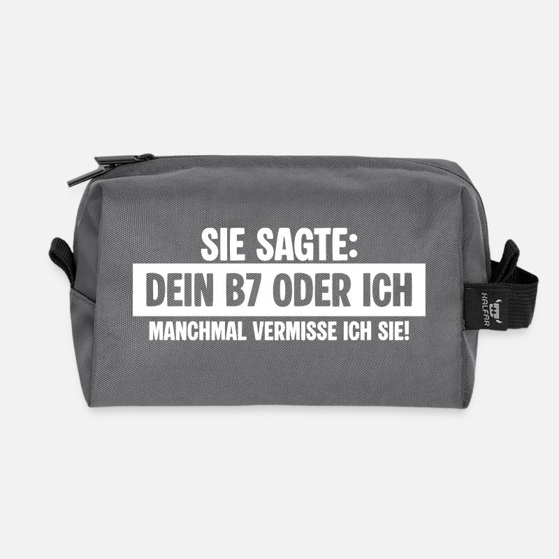 B7 Exfreundin - Recycelte Kulturtasche - Anthrazit