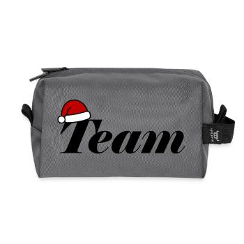 Équipe Chapeau de Noël - Trousse de toilette en tissu recyclé - anthracite - Devant