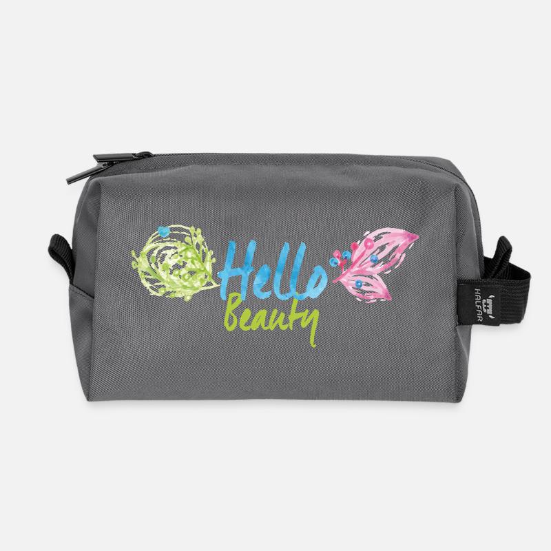 Hello Beautiful - Recycelte Kulturtasche - Anthrazit
