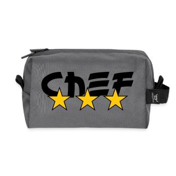 Chef - Kitchen - Cook - Recycled Toiletry Zip Bag - anthracite - Front