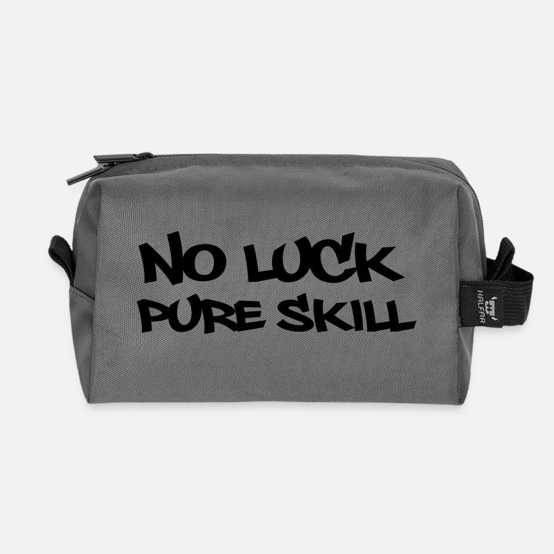 no_luck_pure_skill - Recycelte Kulturtasche - Anthrazit